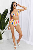 Marina West Swim Take A Dip Twist High-Rise Bikini in Stripe - Premium   - Just $81.95! Shop now at LACEDUPED