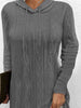 Drawstring Hooded Sweater Dress - Premium   - Just $42.95! Shop now at LACEDUPED