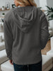 Waffle-Knit Drawstring Quarter Button Hoodie - Premium   - Just $34.95! Shop now at LACEDUPED