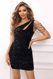 Contrast Sequin Sleeveless Mini Dress - Premium   - Just $56.76! Shop now at LACEDUPED