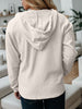 Waffle-Knit Drawstring Quarter Button Hoodie - Premium   - Just $34.95! Shop now at LACEDUPED