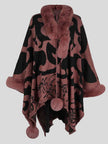 Faux Fur Trim Poncho - Premium   - Just $65.95! Shop now at LACEDUPED