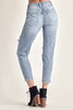 RISEN Distressed Slim Cropped Jeans - Premium   - Just $91.95! Shop now at LACEDUPED