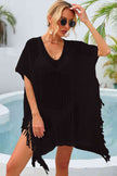 Fringe Trim Openwork Cover Up - Premium   - Just $44.95! Shop now at LACEDUPED