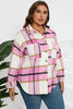 Plaid Button Up Dropped Shoulder Jacket - Premium   - Just $79.95! Shop now at LACEDUPED