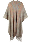 Heathered Fringe Hem Poncho - Premium   - Just $48.95! Shop now at LACEDUPED