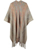 Heathered Fringe Hem Poncho - Premium   - Just $48.95! Shop now at LACEDUPED