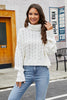 Turtleneck Cable-Knit  Long Sleeve Sweater - Premium   - Just $55.95! Shop now at LACEDUPED