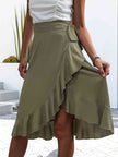 Tied Ruffled Skirt - Premium   - Just $36.95! Shop now at LACEDUPED