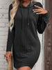 Drawstring Hooded Sweater Dress - Premium   - Just $42.95! Shop now at LACEDUPED