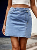 Pocketed High Waist Denim Skirt - Premium   - Just $39.95! Shop now at LACEDUPED