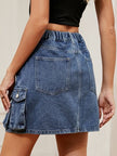 High Waist Denim Skirt - Premium   - Just $51.95! Shop now at LACEDUPED