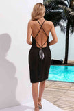 Crisscross Halter Neck Openwork Cover-Up Dress - Premium   - Just $43.95! Shop now at LACEDUPED