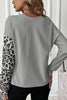 Leopard Color Block Round Neck T-Shirt - Premium   - Just $33.95! Shop now at LACEDUPED