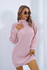 Buttoned Turtleneck Long Sleeve Sweater Dress - Premium   - Just $42.36! Shop now at LACEDUPED