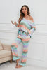 Striped Round Neck Long Sleeve Top and Drawstring Pants Lounge Set - Premium   - Just $53.95! Shop now at LACEDUPED