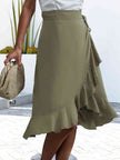 Tied Ruffled Skirt - Premium   - Just $36.95! Shop now at LACEDUPED