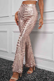 Double Take Sequin High Waist Flared Pants - Premium   - Just $78.95! Shop now at LACEDUPED