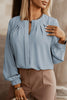 Button Up Round Neck Long Sleeve Shirt - Premium   - Just $39.95! Shop now at LACEDUPED