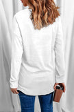 Sequin V-Neck Long Sleeve T-Shirt - Premium   - Just $47.95! Shop now at LACEDUPED