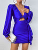 Cutout Long Sleeve Ruched Dress - Premium   - Just $31.16! Shop now at LACEDUPED