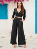 Surplice Top and Wide Leg Pants Set - Premium   - Just $68.95! Shop now at LACEDUPED