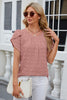 Swiss Dot Round Neck Short Sleeve T-Shirt - Premium   - Just $31.95! Shop now at LACEDUPED