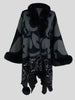 Faux Fur Trim Poncho - Premium   - Just $65.95! Shop now at LACEDUPED