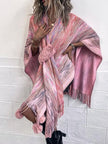 Heathered Fringe Hem Poncho - Premium   - Just $48.95! Shop now at LACEDUPED