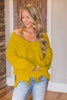 Frayed Hem Dropped Shoulder Sweater - Premium   - Just $43.95! Shop now at LACEDUPED