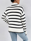 Striped Turtleneck Long Sleeve Sweater - Premium   - Just $58.95! Shop now at LACEDUPED