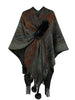 Heathered Fringe Hem Poncho - Premium   - Just $48.95! Shop now at LACEDUPED