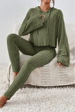 Lettuce Hem Dropped Shoulder Hooded Top and Pants Set - Premium   - Just $53.95! Shop now at LACEDUPED