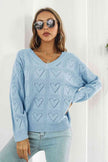 V-Neck Drop Shoulder Sweater - Premium   - Just $42.95! Shop now at LACEDUPED