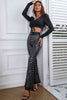 Double Take Sequin High Waist Flared Pants - Premium   - Just $78.95! Shop now at LACEDUPED