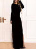 Split Backless Long Sleeve Dress - Premium   - Just $42.95! Shop now at LACEDUPED