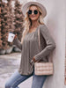 Double Take Pleated Detail Curved Hem Long Sleeve Top - Premium   - Just $36.95! Shop now at LACEDUPED