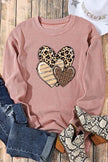 Heart Ribbed Round Neck Sweatshirt - Premium   - Just $67.95! Shop now at LACEDUPED