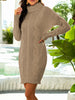 Turtleneck Ribbed Sweater Dress - Premium   - Just $60.95! Shop now at LACEDUPED