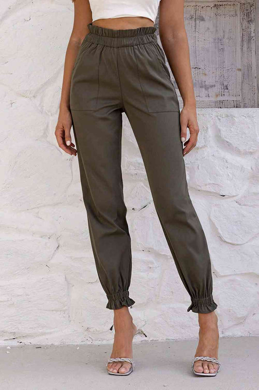 Paperbag Waist Pants with Pockets - Premium   - Just $52.95! Shop now at LACEDUPED