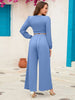 Surplice Top and Wide Leg Pants Set - Premium   - Just $68.95! Shop now at LACEDUPED