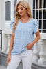 Swiss Dot Round Neck Short Sleeve T-Shirt - Premium   - Just $31.95! Shop now at LACEDUPED