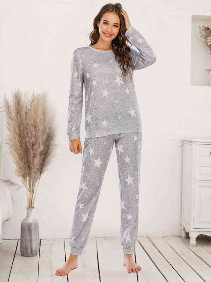 Star Top and Pants Lounge Set - Premium   - Just $55.95! Shop now at LACEDUPED