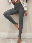 Ribbed Mid Waist Leggings - Premium   - Just $27.95! Shop now at LACEDUPED