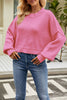 Round Neck Dropped Shoulder Sweater - Premium   - Just $68.95! Shop now at LACEDUPED