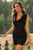 Sequin Cowl Neck Sleeveless Dress - Premium   - Just $58.95! Shop now at LACEDUPED