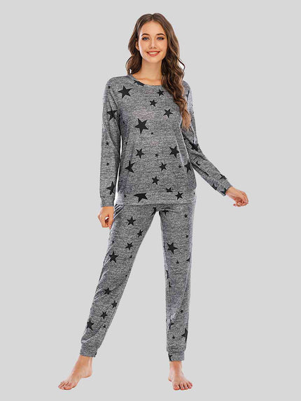 Star Top and Pants Lounge Set - Premium   - Just $55.95! Shop now at LACEDUPED