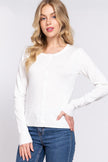 ACTIVE BASIC Ribbed Trim Button Up Cardigan - Premium   - Just $41.95! Shop now at LACEDUPED