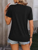 Heathered Round Neck Short Sleeve T-Shirt - Premium   - Just $31.95! Shop now at LACEDUPED