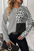 Leopard Color Block Round Neck T-Shirt - Premium   - Just $33.95! Shop now at LACEDUPED